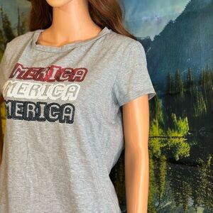 Gray Graphic Women's Top